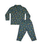 Full Sleeves Baby Little Sailors Printed Pajamas / Night Suit  for Baby/Kids - Dark Green