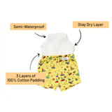 Potty Training Shorts - Pack of 2 (Kindergarten Tales & Sailing Hearts Print)