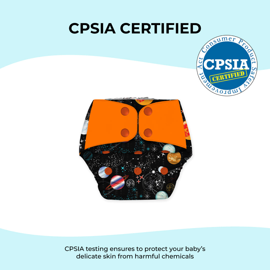 Galaxy ride - Regular Cloth Diapers with Soaker Booster for 3month -3 years