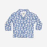 Full Sleeves Baby Elephant Printed Night Suit  for Baby/Kids - Light Blue 18-24 Months