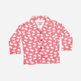 Full Sleeves Baby Elephant Printed Night Suit  for Baby/Kids - Pink 12-18 Months