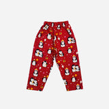 Full Sleeves Baby Penguin Printed Night Suit  for Baby/Kids - Dark Red 2-3 Years