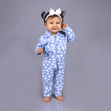 Full Sleeves Baby Elephant Printed Night Suit  for Baby/Kids - Light Blue 18-24 Months