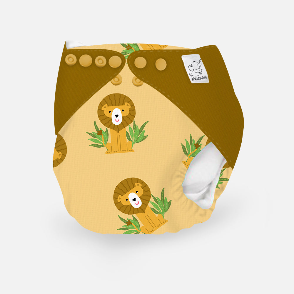 Lion Hearted- New-Age Cloth Diapers with Soaker and Booster for 3month -2 years