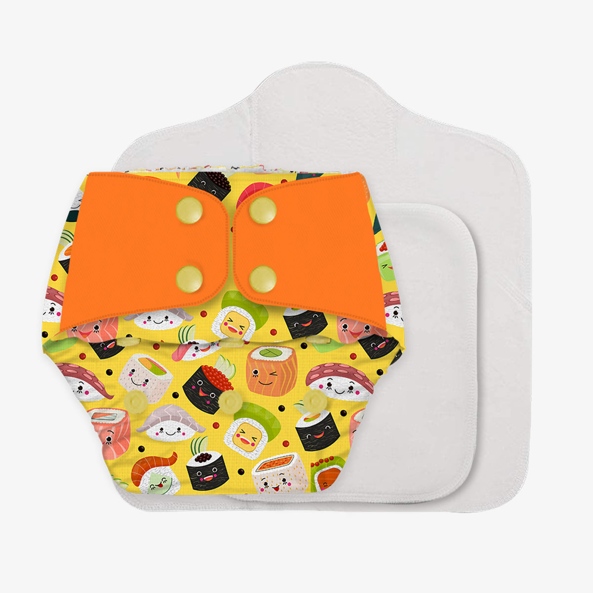 Mushi Sushi - Regular Cloth Diapers with Soaker Booster for 3month -3 years