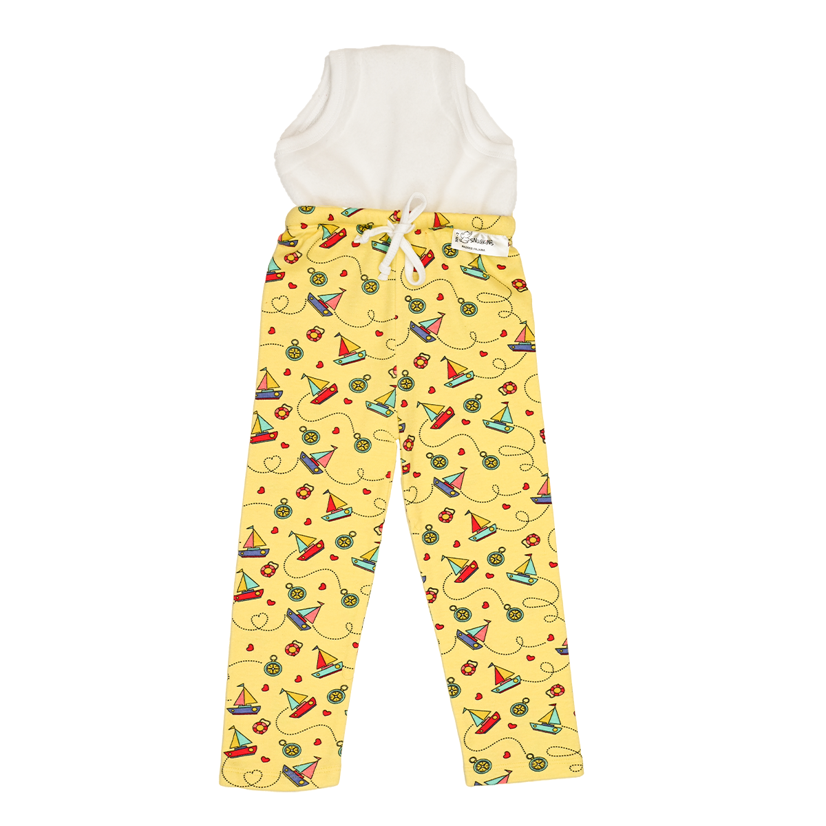 Potty Training Pajamas - Sailing Hearts Print