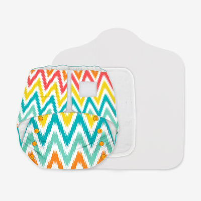 Macaroon Ikat -  Newborn Bliss Cloth Diapers for 0-3 Month