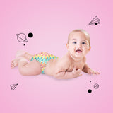 Macaroon Ikat -  Newborn Bliss Cloth Diapers for 0-3 Month