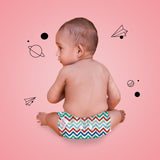 Dizzy waves - Regular Cloth Diapers with Soaker for 3month -3 years