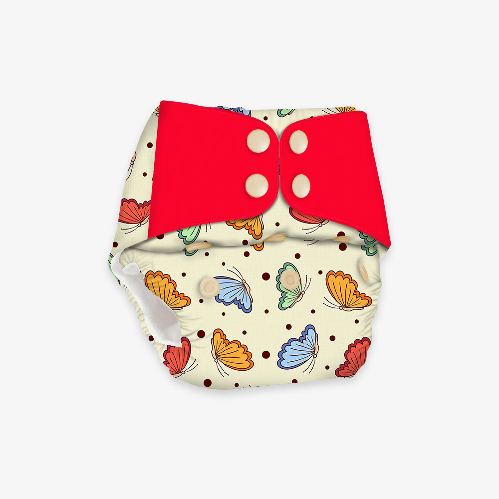 Butterfly Kisses- Regular Cloth Diapers with Soaker for 3month -3 years