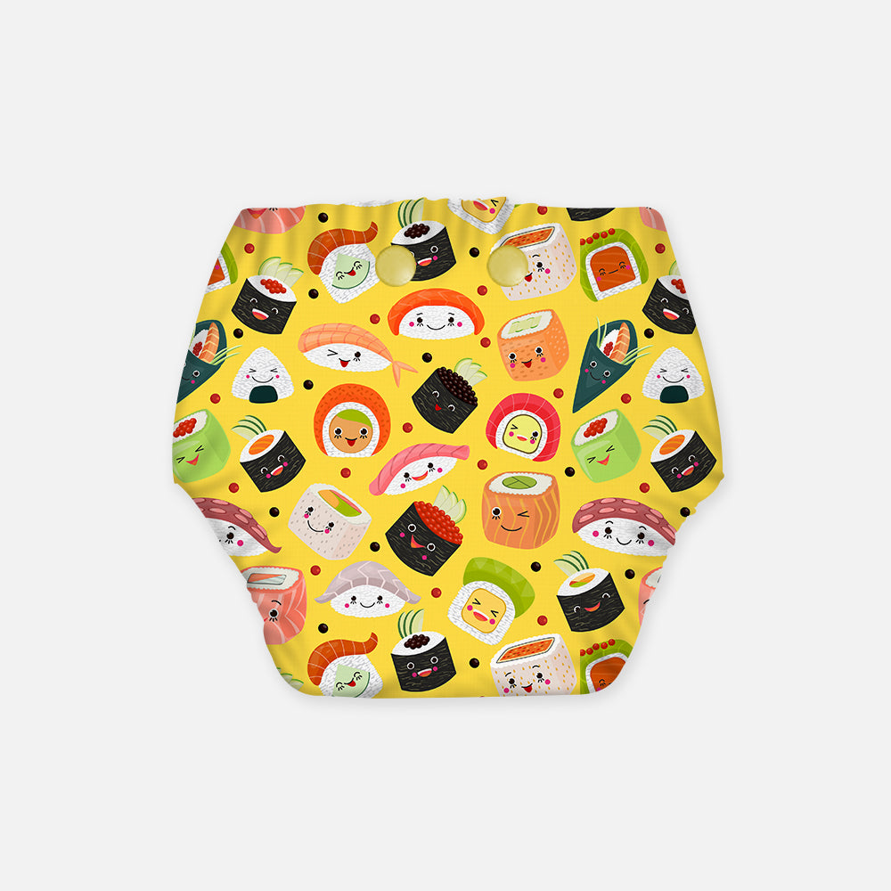 Mushi Sushi Cloth Diapers with Soaker for 3mo–3yrs