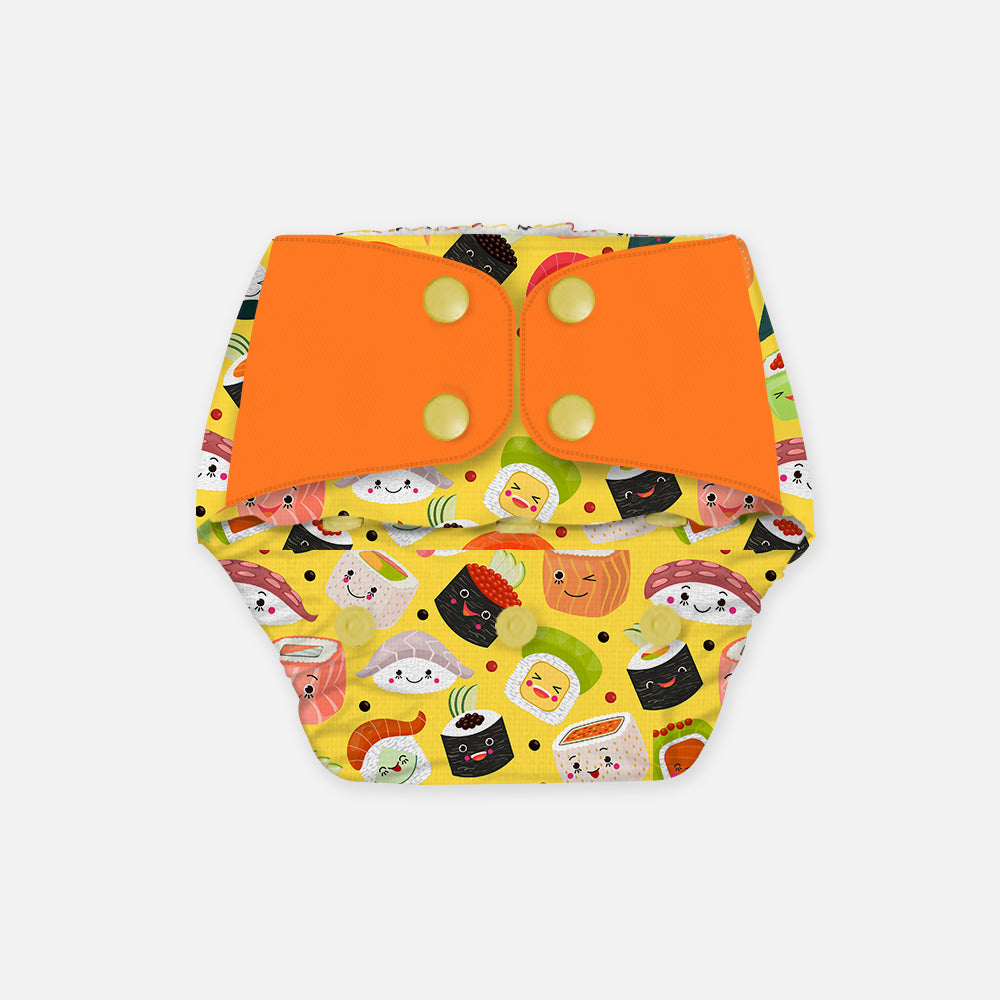 Mushi Sushi Cloth Diapers with Soaker for 3mo–3yrs