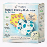 Snugkins Potty Training Shorts for Toddlers, Boys & Girls 100% Cotton , Pack of 2 - Watermelon & Whale