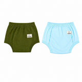 Potty Training Pants Green & Blue Print - Pack of 2
