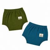 Potty Training Pants Green & Dark Blue Print - Pack of 2
