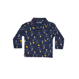 Full Sleeves Baby Little Sailors Printed Pajamas / Night Suit  for Baby/Kids - Navy Blue