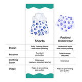 Snugkins Potty Training Shorts for Toddlers,Boys & Girls 100% Cotton - Pack of  1 - EvilEye