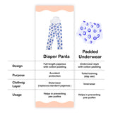 Snugkins Diaper Pant Potty Training Pajamas for Boys & Girls  100% Cotton - Pack of  1 - Evil Eye