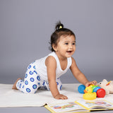 Snugkins Diaper Pant Potty Training Pajamas for Boys & Girls 100% Cotton Size 1 -Pack of 2 - Evil Eye & Whale