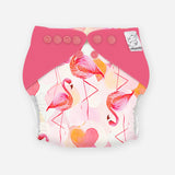 Heart Flamingo - New-Age Cloth Diapers with Soaker and Booster
