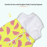 Snugkins Diaper Pant Potty Training Pajamas for Boys & Girls , 100% Cotton - Pack of  1 - Watermelon