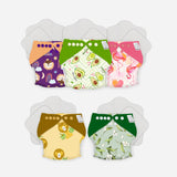 New-Age Cloth Diapers with Soaker and Booster - Pack of 5