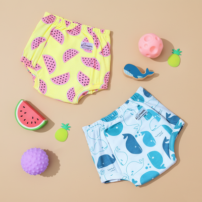 Potty Training Pants Watermelon & Whale Print - Pack of 2