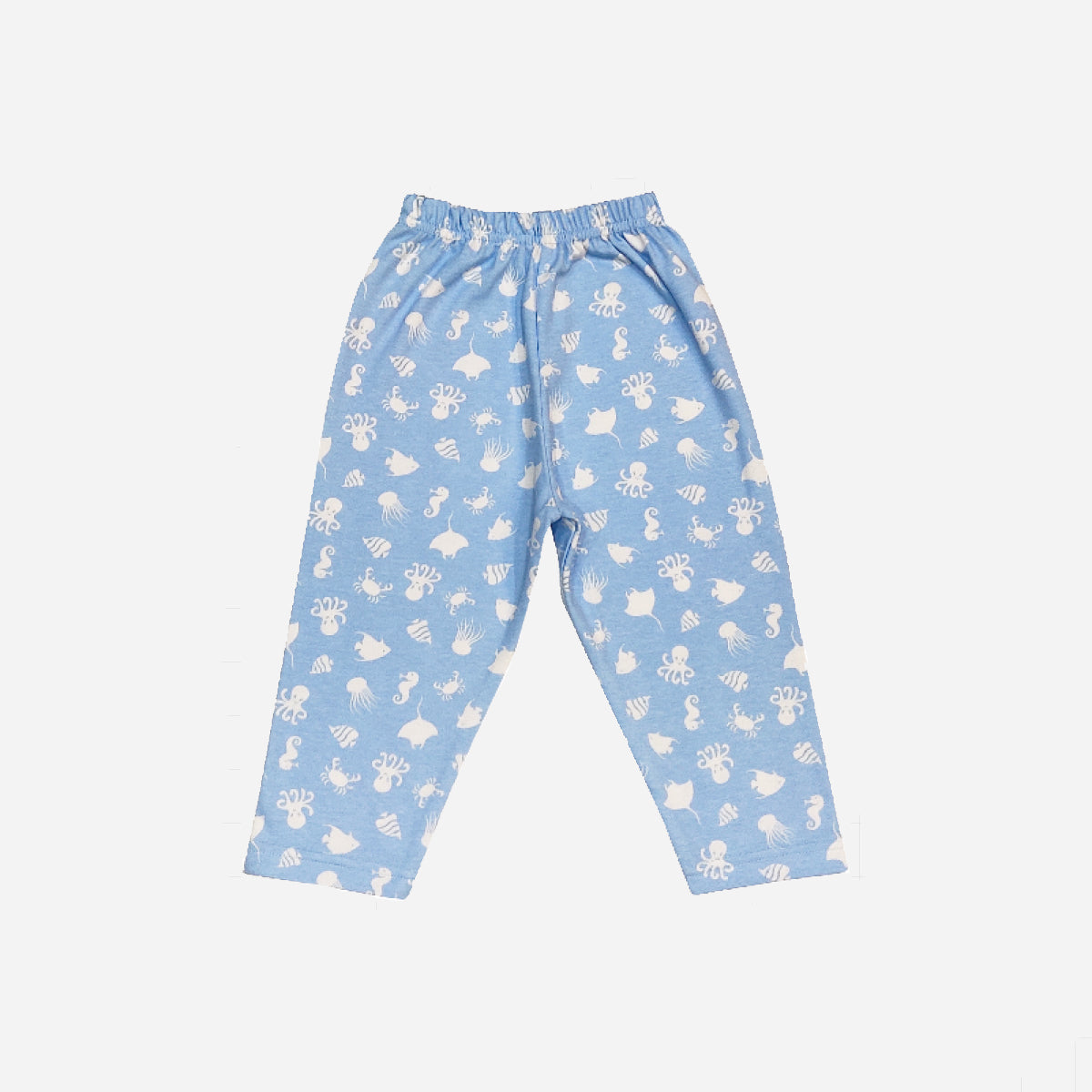 Full Sleeves Baby Octopus Printed Pajamas / Night Suit  for Baby/Kids - Sky Blue
