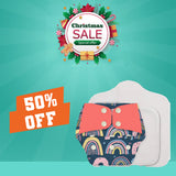 Christmas Sale - Rainbow Magic - Regular Cloth Diapers with Soaker Booster for 3month -3 years