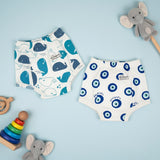 Potty Training Pants Evil Eye & Whale Print - Pack of 2