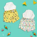 Potty Training Shorts 3-4 Years Pack of 2 (Kindergarten Tales & Sailing Hearts Print)