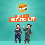 CRAZY DEAL - Snugkins Full Sleeves Baby Night suit Printed Pajamas Pack of 2