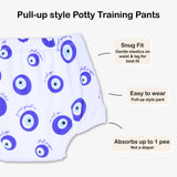 Potty Training Pants Evil Eye & Whale Print - Pack of 2