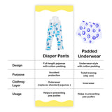 Snugkins Diaper Pant Potty Training Pajamas for Boys & Girls 100% Cotton - Pack of  1 - Whale