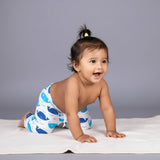 Snugkins Diaper Pant Potty Training Pajamas for Boys & Girls 100% Cotton - Pack of  1 - Whale