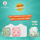 CRAZY DEAL - Buy 2 Newborn Bliss Diaper Get 1 New Age Langot Free