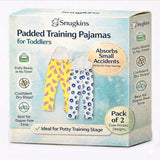Snugkins Diaper Pant Potty Training Pajamas for Boys & Girls 100% Cotton - Pack of 2 - Watermelon & Whale