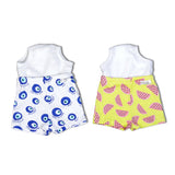 Snugkins Potty Training Shorts for Toddlers, Boys & Girls 100% Cotton - Pack of 2 - EvilEye & Watermelon