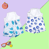 Snugkins Potty Training Shorts for Toddlers, Boys & Girls. 100% Cotton - Pack of 2 - EvilEye & Whale