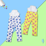 Snugkins Diaper Pant Potty Training Pajamas for Boys & Girls 100% Cotton Size 1 - Pack 2 - Evil Eye & Watermelon