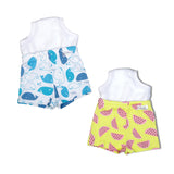 Snugkins Potty Training Shorts for Toddlers, Boys & Girls 100% Cotton , Pack of 2 - Watermelon & Whale