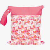 flamingo-hearts-waterproof wet-bag